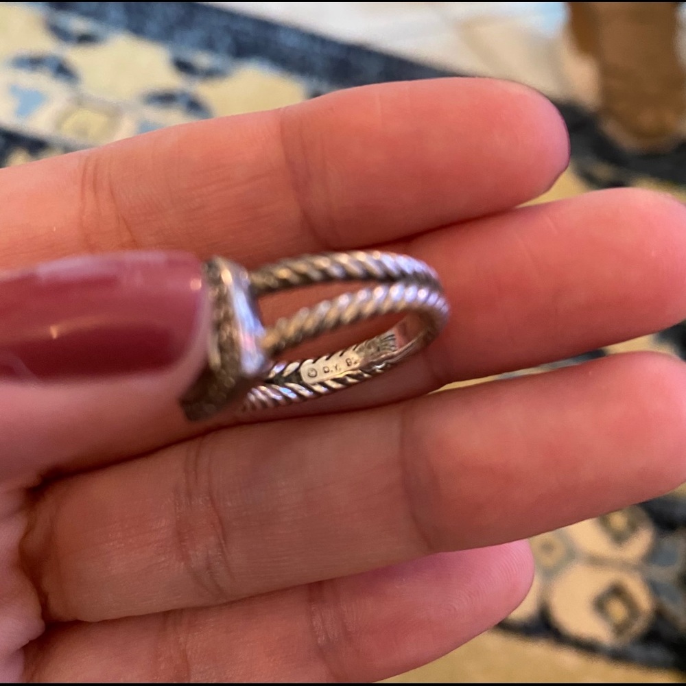 Petite Albion Ring with Citrine and Diamonds - Picture 9 of 9